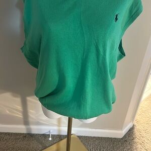 Mens Ralph Lauren Green Sleeveless Muscle Tee Polo